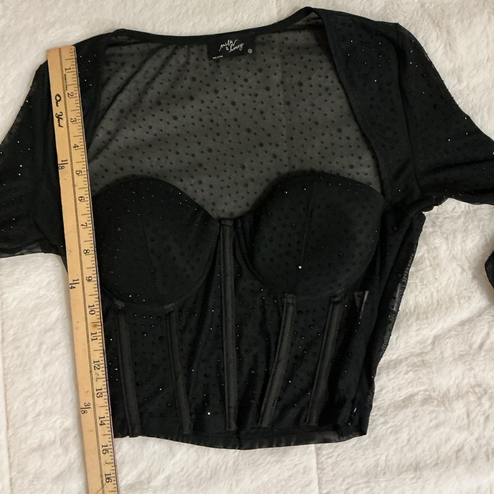 Elegant Black Bustier Top - Picture 6 of 6